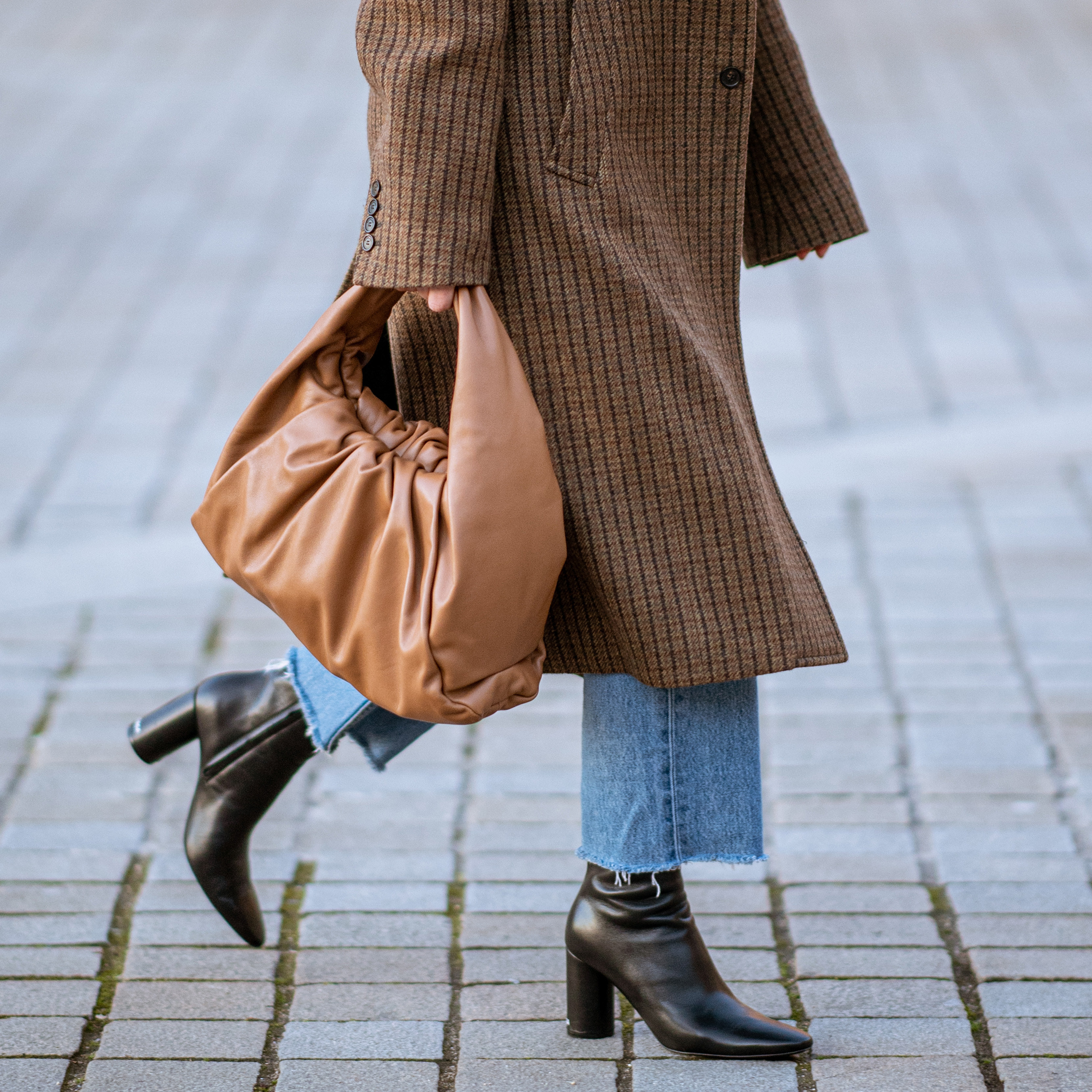 brown designer ankle boots