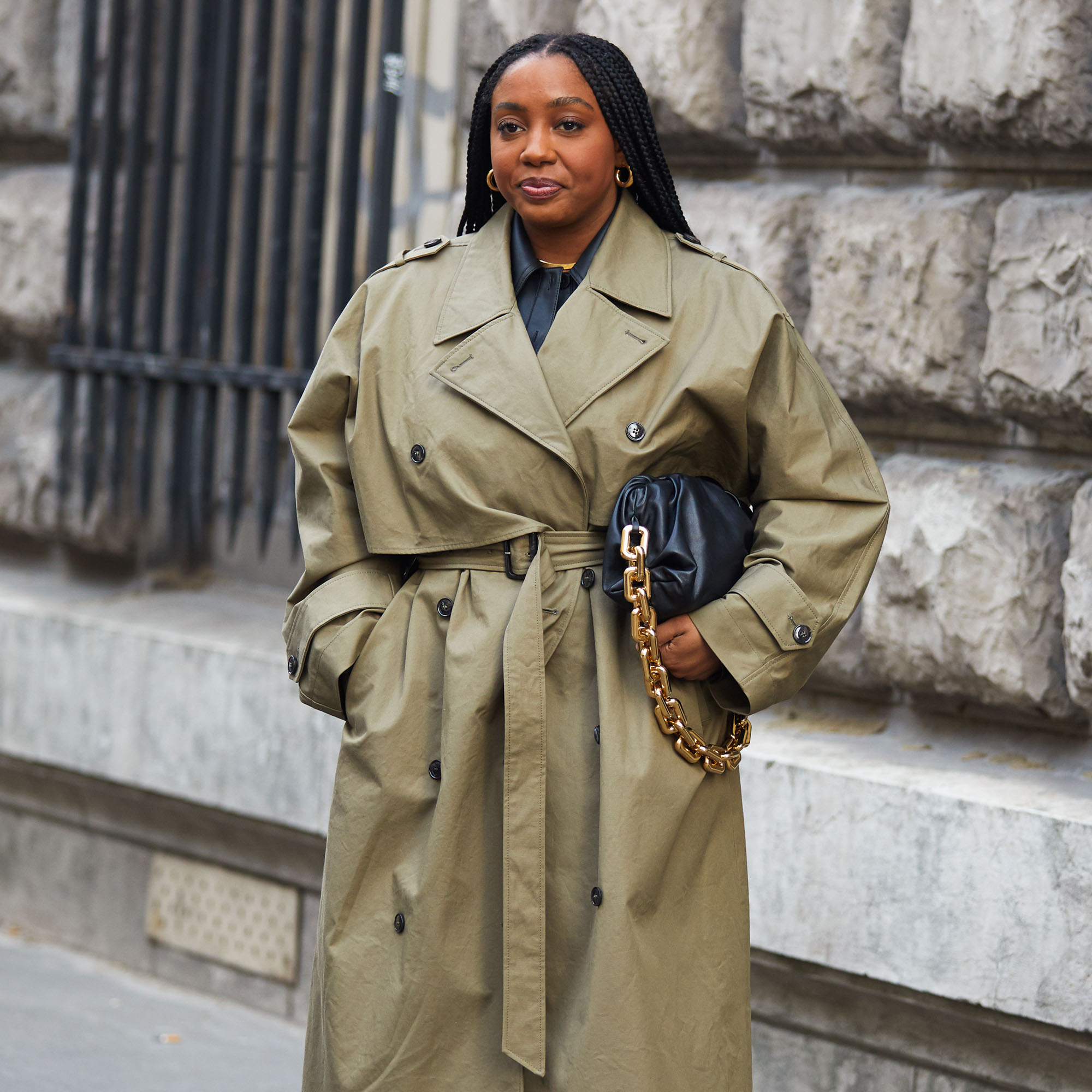 GUCCI Belted pleated cotton-gabardine trench coat